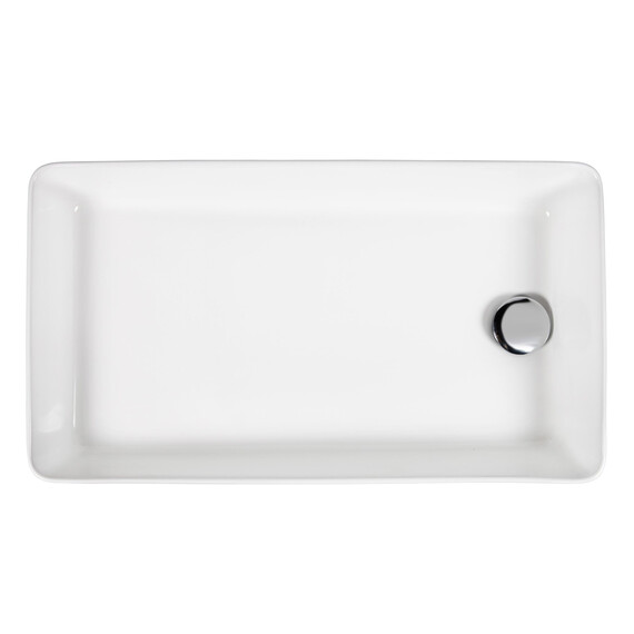 РАКОВИНА НАКЛАДНАЯ ПРЯМОУГОЛЬНАЯ BOND S67-610 61,5*35*11,5СМ БЕЛАЯ