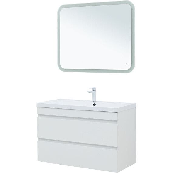 ТУМБА ПОД РАКОВИНУ AQUANET НОТА NEW 100 БЕЛЫЙ ГЛЯНЕЦ