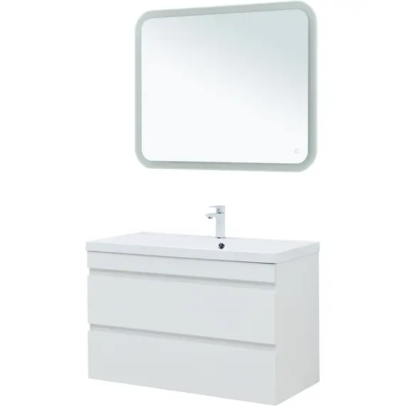 ТУМБА ПОД РАКОВИНУ AQUANET НОТА NEW 100 БЕЛЫЙ ГЛЯНЕЦ