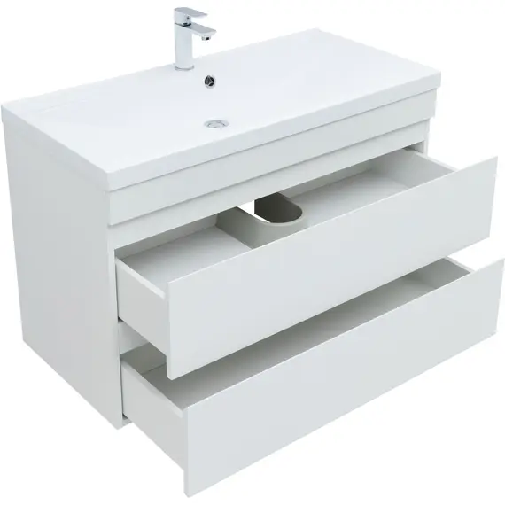 ТУМБА ПОД РАКОВИНУ AQUANET НОТА NEW 100 БЕЛЫЙ ГЛЯНЕЦ