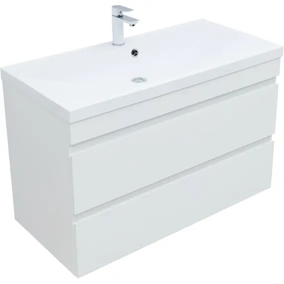 ТУМБА ПОД РАКОВИНУ AQUANET НОТА NEW 100 БЕЛЫЙ ГЛЯНЕЦ