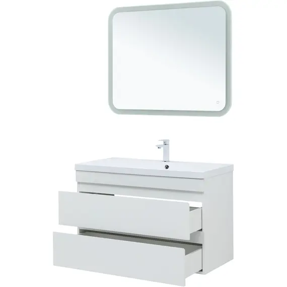 ТУМБА ПОД РАКОВИНУ AQUANET НОТА NEW 100 БЕЛЫЙ ГЛЯНЕЦ