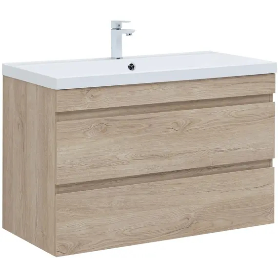 ТУМБА ПОД РАКОВИНУ AQUANET НОТА NEW 100 ДУБ СВЕТЛЫЙ