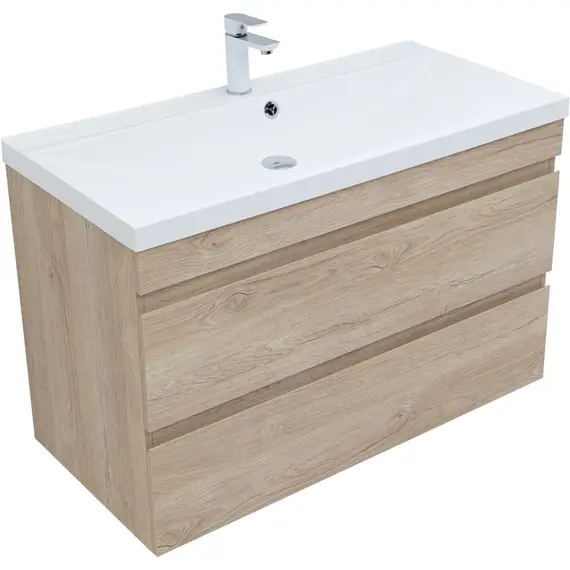 ТУМБА ПОД РАКОВИНУ AQUANET НОТА NEW 100 ДУБ СВЕТЛЫЙ