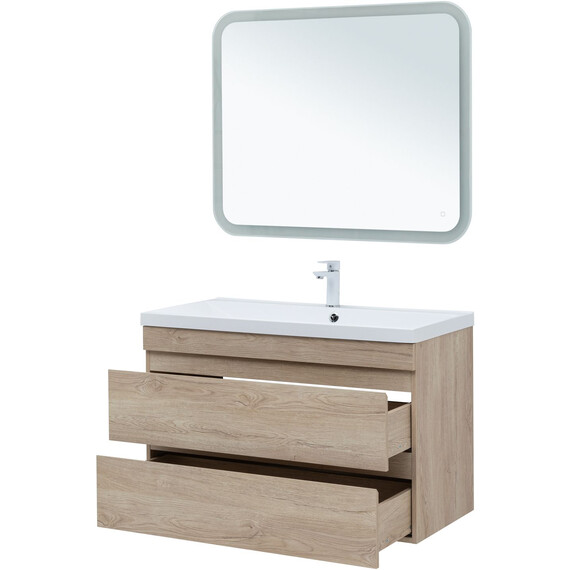 ТУМБА ПОД РАКОВИНУ AQUANET НОТА NEW 100 ДУБ СВЕТЛЫЙ