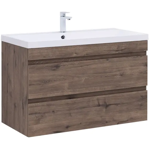 ТУМБА ПОД РАКОВИНУ AQUANET НОТА NEW 100 ДУБ ВЕЛЛИНГТОН ТАБАК