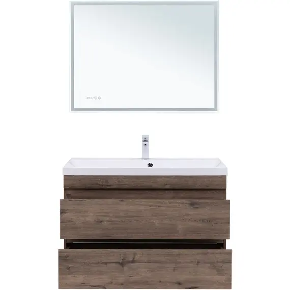 ТУМБА ПОД РАКОВИНУ AQUANET НОТА NEW 100 ДУБ ВЕЛЛИНГТОН ТАБАК