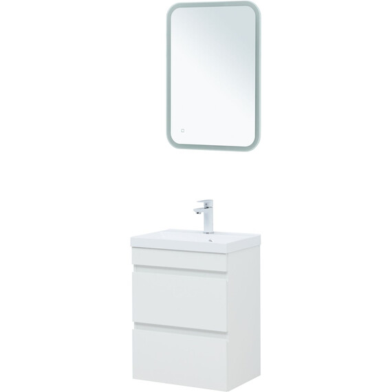 ТУМБА ПОД РАКОВИНУ AQUANET НОТА NEW 50 БЕЛЫЙ ГЛЯНЕЦ