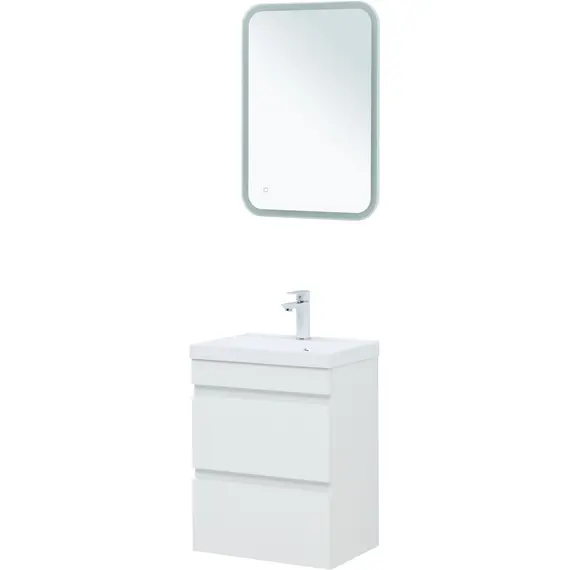 ТУМБА ПОД РАКОВИНУ AQUANET НОТА NEW 50 БЕЛЫЙ ГЛЯНЕЦ