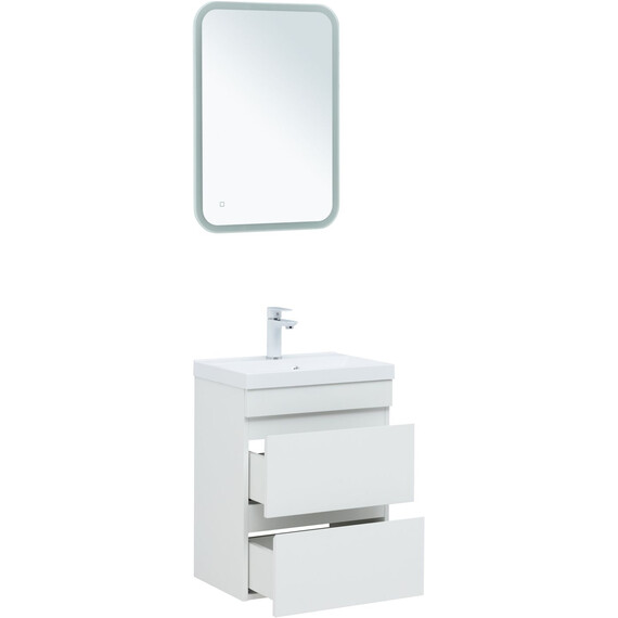 ТУМБА ПОД РАКОВИНУ AQUANET НОТА NEW 50 БЕЛЫЙ ГЛЯНЕЦ