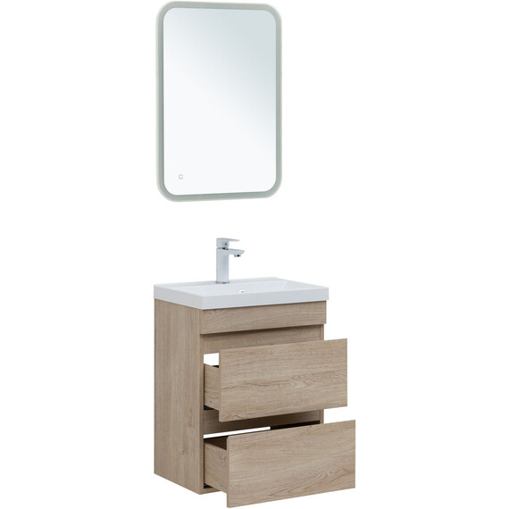 ТУМБА ПОД РАКОВИНУ AQUANET НОТА NEW 50 ДУБ СВЕТЛЫЙ