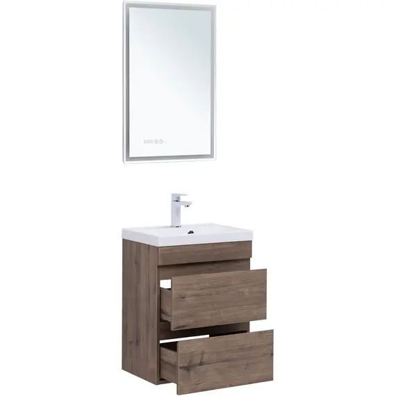 ТУМБА ПОД РАКОВИНУ AQUANET НОТА NEW 50 ДУБ ВЕЛЛИНГТОН ТАБАК