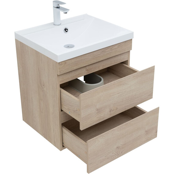 ТУМБА ПОД РАКОВИНУ AQUANET НОТА NEW 60 ДУБ СВЕТЛЫЙ