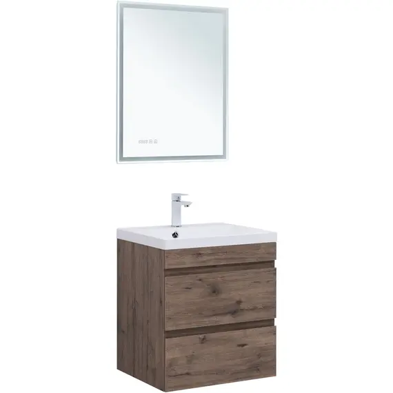 ТУМБА ПОД РАКОВИНУ AQUANET НОТА NEW 60 ДУБ ВЕЛЛИНГТОН ТАБАК