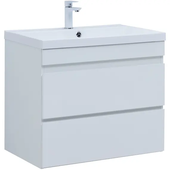 ТУМБА ПОД РАКОВИНУ AQUANET НОТА NEW 75 БЕЛЫЙ ГЛЯНЕЦ