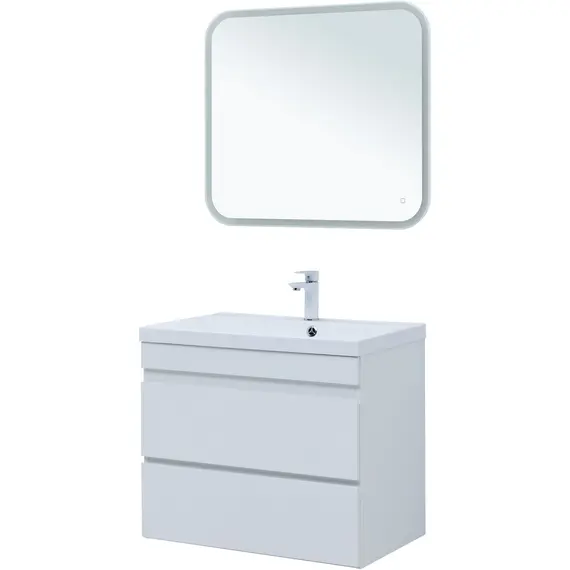 ТУМБА ПОД РАКОВИНУ AQUANET НОТА NEW 75 БЕЛЫЙ ГЛЯНЕЦ