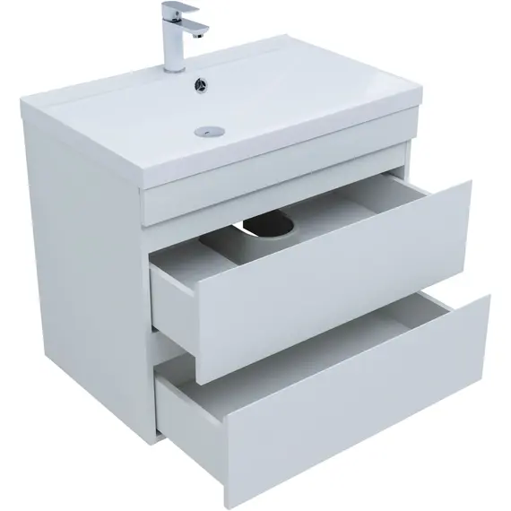 ТУМБА ПОД РАКОВИНУ AQUANET НОТА NEW 75 БЕЛЫЙ ГЛЯНЕЦ