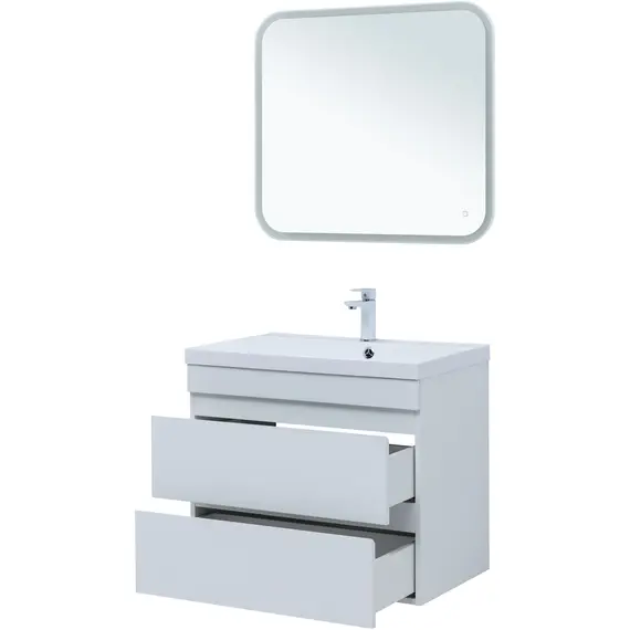 ТУМБА ПОД РАКОВИНУ AQUANET НОТА NEW 75 БЕЛЫЙ ГЛЯНЕЦ