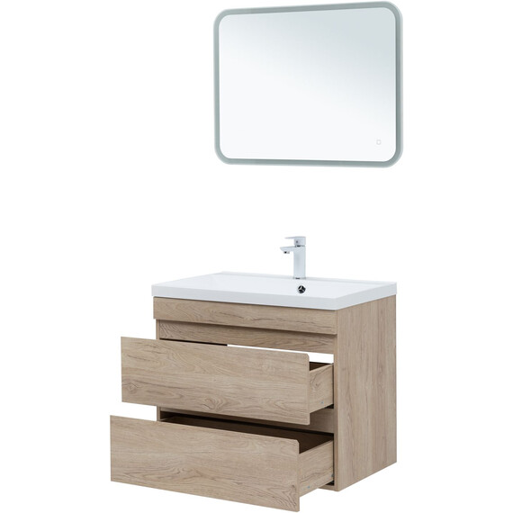 ТУМБА ПОД РАКОВИНУ AQUANET НОТА NEW 75 ДУБ СВЕТЛЫЙ