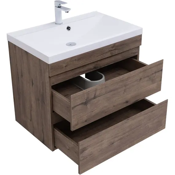 ТУМБА ПОД РАКОВИНУ AQUANET НОТА NEW 75 ДУБ ВЕЛЛИНГТОН ТАБАК