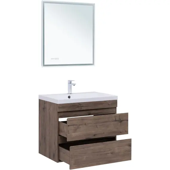 ТУМБА ПОД РАКОВИНУ AQUANET НОТА NEW 75 ДУБ ВЕЛЛИНГТОН ТАБАК