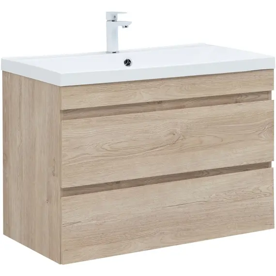 ТУМБА ПОД РАКОВИНУ AQUANET НОТА NEW 90 ДУБ СВЕТЛЫЙ