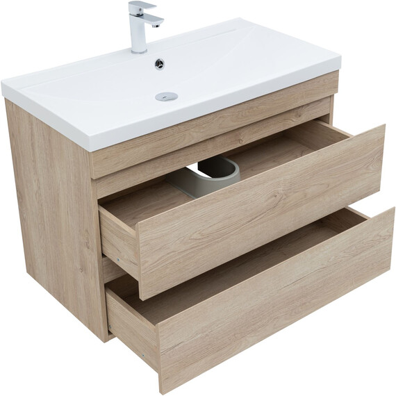 ТУМБА ПОД РАКОВИНУ AQUANET НОТА NEW 90 ДУБ СВЕТЛЫЙ