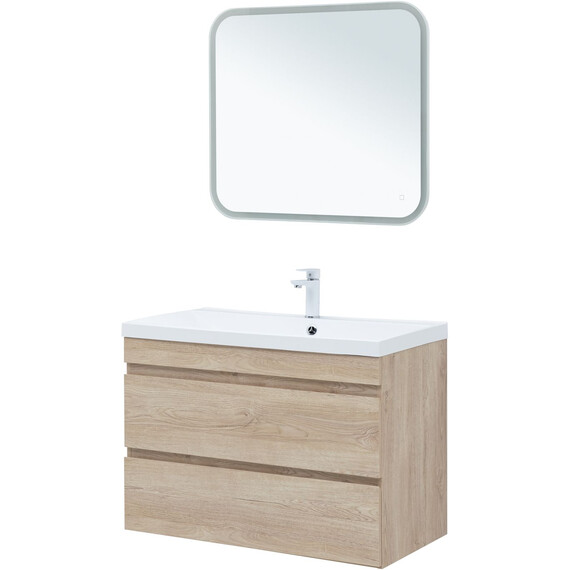 ТУМБА ПОД РАКОВИНУ AQUANET НОТА NEW 90 ДУБ СВЕТЛЫЙ