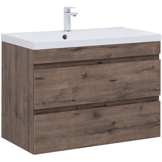 ТУМБА ПОД РАКОВИНУ AQUANET НОТА NEW 90 ДУБ ВЕЛЛИНГТОН ТАБАК