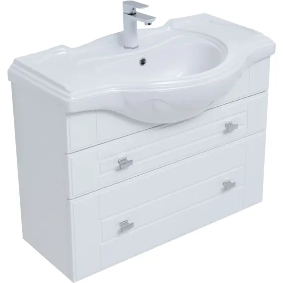 ТУМБА ПОД РАКОВИНУ AQUANET РОНДО 85 БЕЛЫЙ ГЛЯНЕЦ