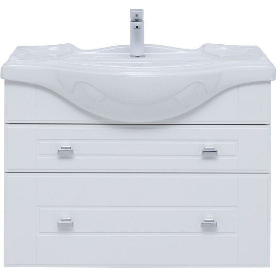 ТУМБА ПОД РАКОВИНУ AQUANET РОНДО 85 БЕЛЫЙ ГЛЯНЕЦ