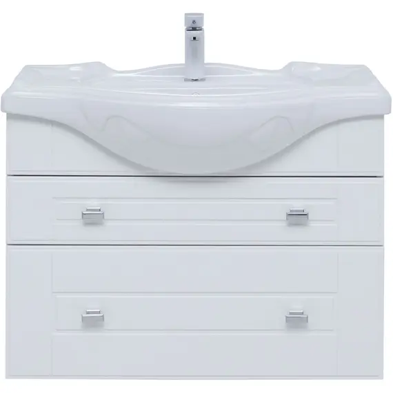 ТУМБА ПОД РАКОВИНУ AQUANET РОНДО 85 БЕЛЫЙ ГЛЯНЕЦ