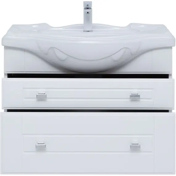 ТУМБА ПОД РАКОВИНУ AQUANET РОНДО 85 БЕЛЫЙ ГЛЯНЕЦ