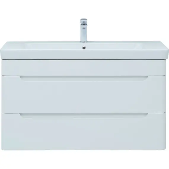 ТУМБА ПОД РАКОВИНУ AQUANET СОФИЯ 105 БЕЛЫЙ ГЛЯНЕЦ (2 ЯЩИКА)