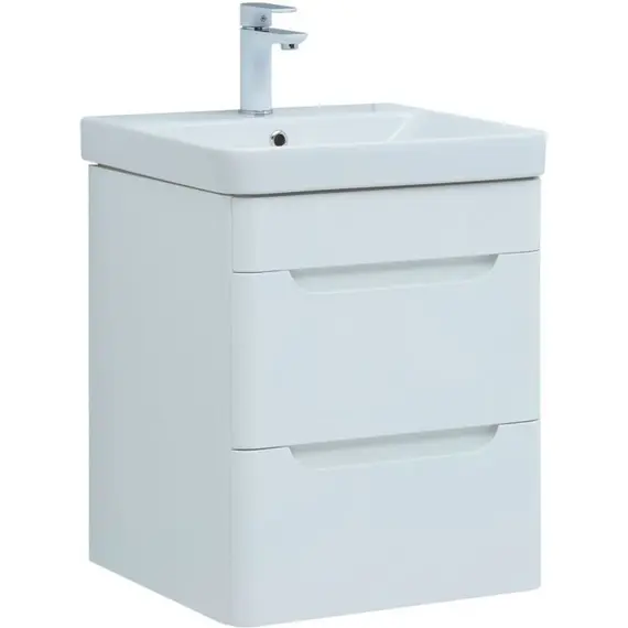 ТУМБА ПОД РАКОВИНУ AQUANET СОФИЯ 50 БЕЛЫЙ ГЛЯНЕЦ (2 ЯЩИКА)