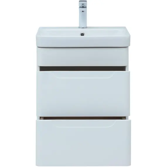 ТУМБА ПОД РАКОВИНУ AQUANET СОФИЯ 50 БЕЛЫЙ ГЛЯНЕЦ (2 ЯЩИКА)