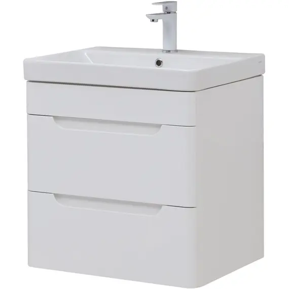 ТУМБА ПОД РАКОВИНУ AQUANET СОФИЯ 60 БЕЛЫЙ ГЛЯНЕЦ (2 ЯЩИКА)