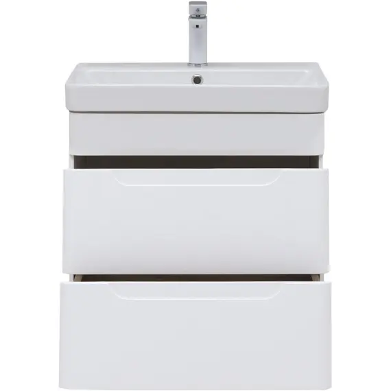 ТУМБА ПОД РАКОВИНУ AQUANET СОФИЯ 60 БЕЛЫЙ ГЛЯНЕЦ (2 ЯЩИКА)