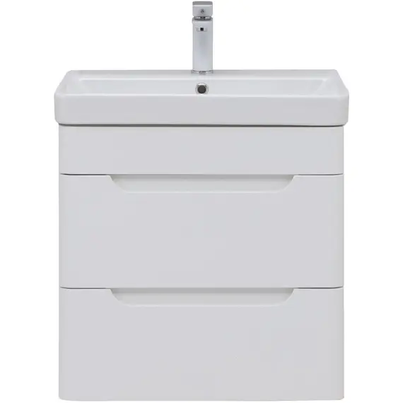 ТУМБА ПОД РАКОВИНУ AQUANET СОФИЯ 60 БЕЛЫЙ ГЛЯНЕЦ (2 ЯЩИКА)