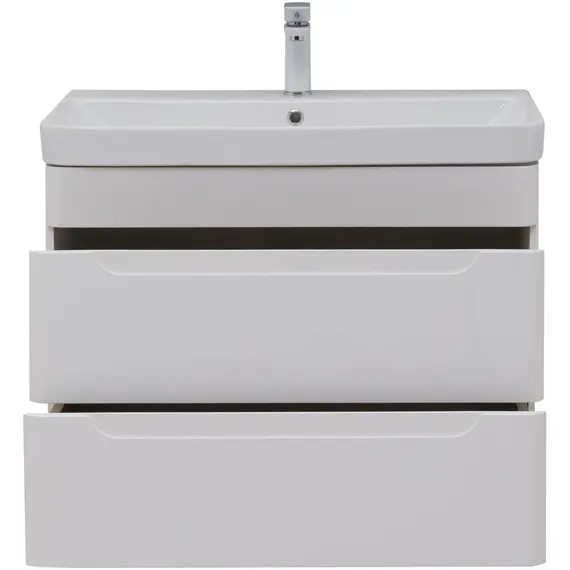 ТУМБА ПОД РАКОВИНУ AQUANET СОФИЯ 80 БЕЛЫЙ ГЛЯНЕЦ (2 ЯЩИКА)