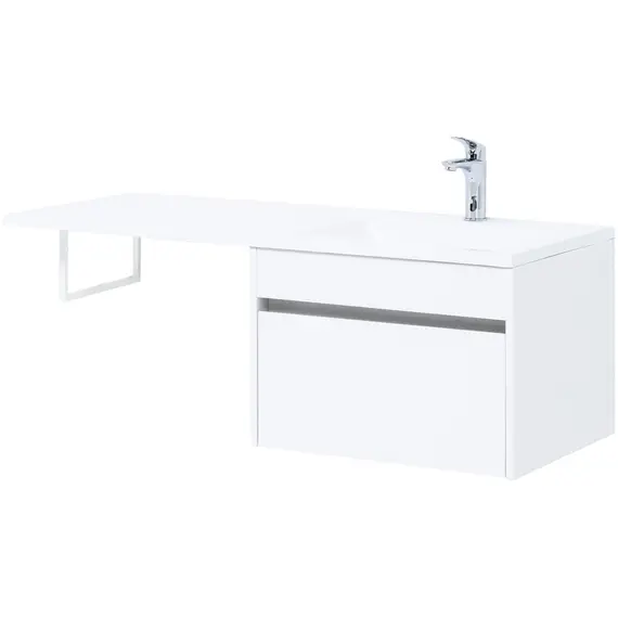 ТУМБА ПОД РАКОВИНУ AQUANET ТОКИО 58 БЕЛЫЙ (ПОДВЕСНАЯ, 1 ЯЩИК)