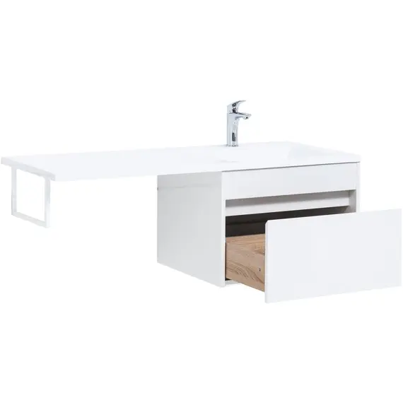 ТУМБА ПОД РАКОВИНУ AQUANET ТОКИО 58 БЕЛЫЙ (ПОДВЕСНАЯ, 1 ЯЩИК)