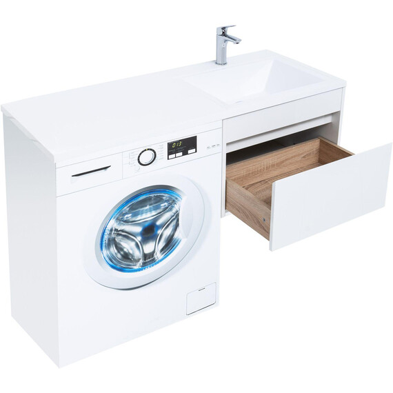 ТУМБА ПОД РАКОВИНУ AQUANET ТОКИО 58 БЕЛЫЙ (ПОДВЕСНАЯ, 1 ЯЩИК)