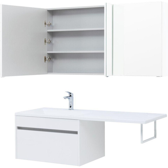 ТУМБА ПОД РАКОВИНУ AQUANET ТОКИО 68 БЕЛЫЙ (ПОДВЕСНАЯ, 1 ЯЩИК)