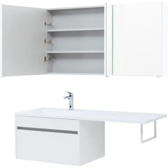 ТУМБА ПОД РАКОВИНУ AQUANET ТОКИО 68 БЕЛЫЙ (ПОДВЕСНАЯ, 1 ЯЩИК)