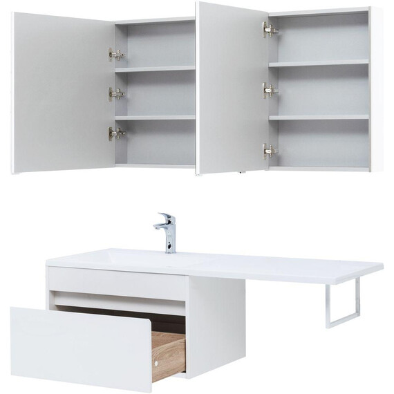 ТУМБА ПОД РАКОВИНУ AQUANET ТОКИО 68 БЕЛЫЙ (ПОДВЕСНАЯ, 1 ЯЩИК)