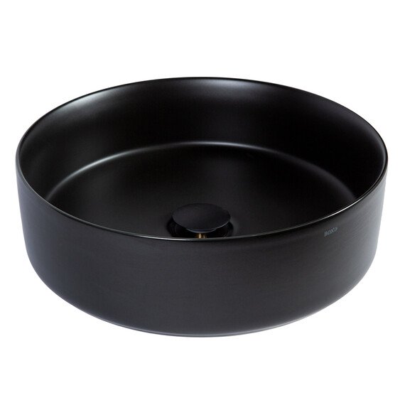 РАКОВИНА НАКЛАДНАЯ КРУГЛАЯ BOND S53-398 39*39*15СМ ЧЕРНАЯ