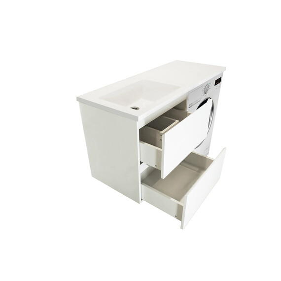 КОМПЛЕКТ МЕБЕЛИ DALLAS LUXE 1000Х482 ЛЕВОСТОРОННИЙ ПОДВЕСНОЙ 2 ЯЩИКА (ШХГХВ) 358Х476Х607