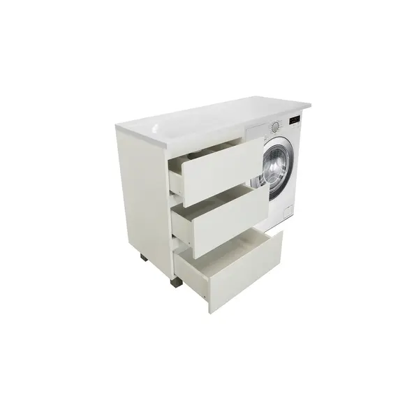 КОМПЛЕКТ МЕБЕЛИ DALLAS LUXE 1000Х482 ПРАВОСТОРОННИЙ НАПОЛЬНЫЙ 3 ЯЩИКА (ШХГХВ) 358Х476Х860