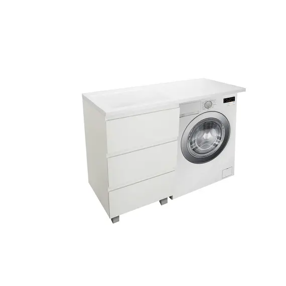 КОМПЛЕКТ МЕБЕЛИ DALLAS LUXE 1050Х482 ПРАВОСТОРОННИЙ НАПОЛЬНЫЙ 3 ЯЩИКА  (ШХГХВ)  408Х476Х860